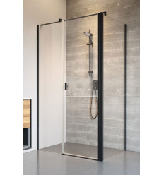 Kabina prysznicowa 90x70 Nes 8 Black KDS II Radaway (10087090-54-01L + 10080070-54-01)