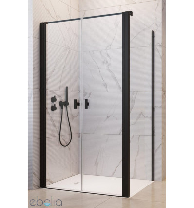 Kabina prysznicowa 80x70 Nes 8 Black DWD+S Radaway (10081180-54-01 + 10080070-54-01)