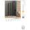 Kabina asymetryczna New Soleo Black New Trendy (K-0614)