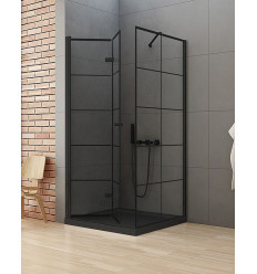 Kabina kwadratowa 90x90 New Soleo Black New Trendy (D-0289A/D-0120B)
