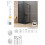 Kabina kwadratowa 90x90 New Soleo Black New Trendy (D-0289A/D-0120B)