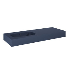 Umywalka ścienna 120 LEWA (60+60) navy blue mat Dimple Elita (RE041201027030)