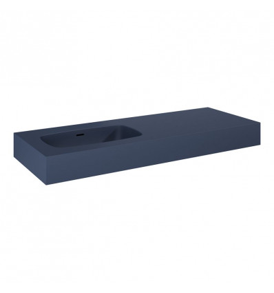 Umywalka ścienna 120 LEWA (60+60) navy blue mat Dimple Elita (RE041201027030)