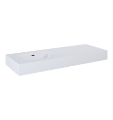 Umywalka ścienna 120 LEWA (60+60) white mat Dimple Elita (RE041201025290)