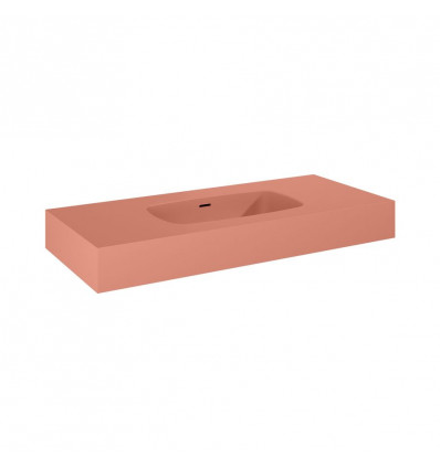 Umywalka ścienna 100 cm terra pink mat Dimple Elita (RE041000026600)