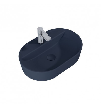 Umywalka ceramiczna nablatowa 62 Babette navy blue matt Elita (RE040620017030)