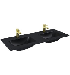 Umywalka ceramiczna 120 Skappa duo black matt Elita (RE041203067160)