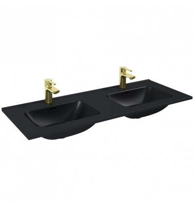 Umywalka ceramiczna 120 Skappa duo black matt Elita (RE041203067160)