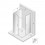 Kabina przyścienna 80x80 Prime New Trendy (K-0897)