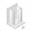 Kabina przyścienna 100x70 Prime White New Trendy (K-1032)