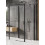 Kabina przyścienna 100x70 Prime Black New Trendy (K-0908)