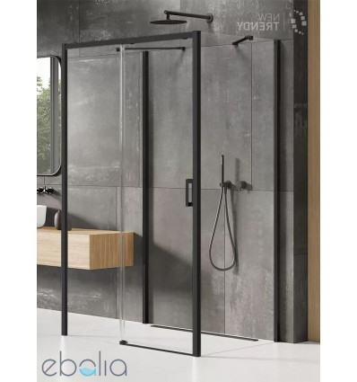 Kabina przyścienna 100x70 Prime Black New Trendy (K-0908)