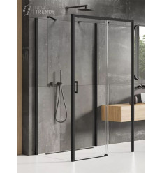 Kabina przyścienna 100x70 Prime Black New Trendy (K-0936)