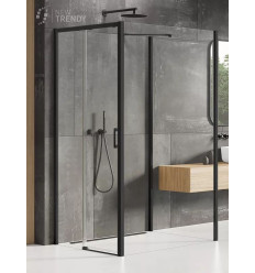 Kabina przyścienna 100x90 Prime Black New Trendy (K-0966)