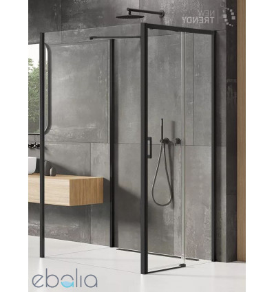 Kabina przyścienna 100x90 Prime Black New Trendy (K-0966)