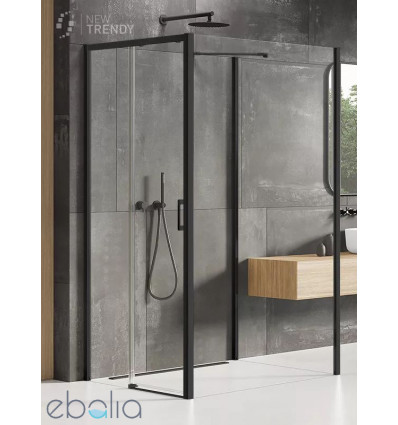 Kabina przyścienna 100x90 Prime Black New Trendy (K-0966)