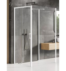 Kabina przyścienna 100x90 Prime White New Trendy (K-1062)