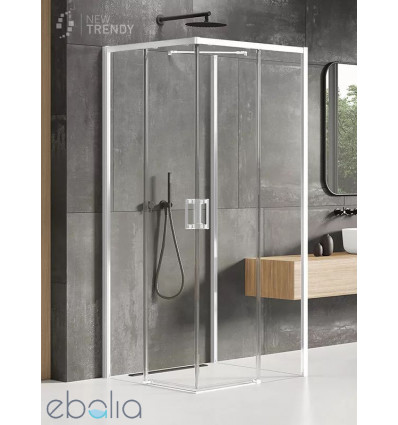 Kabina przyścienna 80x100 Prime White New Trendy (K-1091)