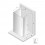 Kabina przyścienna 100x90 Prime White New Trendy (K-1414)