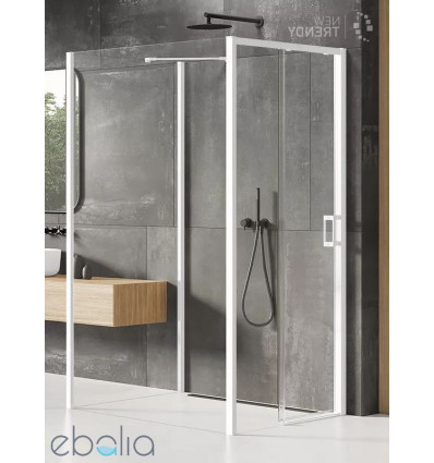 Kabina przyścienna 100x90 Prime White New Trendy (K-1414)