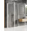 Kabina przyścienna 100x90 Prime Black New Trendy (K-1346)