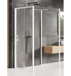 Kabina przyścienna 100x90 Prime Black New Trendy (K-1346)
