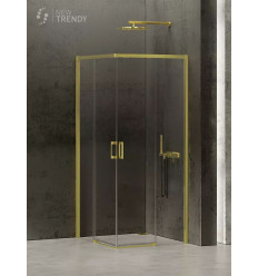 Kabina kwadratowa 70x70 Prime Light Gold New Trendy (D-0414A/D-0415A)