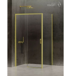 Kabina prostokątna 100x70 Prime Light Gold New Trendy (D-0420A/D-0222B)