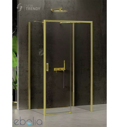 Kabina przyścienna 100x70 Prime Light Gold New Trendy (K-1128)