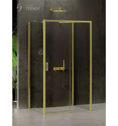 Kabina przyścienna 100x70 Prime Light Gold New Trendy (K-1128)