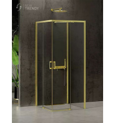 Kabina przyścienna 70x80 Prime Light Gold New Trendy (K-1543)
