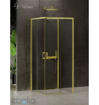 Kabina przyścienna 70x80 Prime Light Gold New Trendy (K-1543)