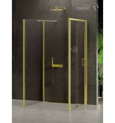 Kabina przyścienna 100x90 Prime Light Gold New Trendy (K-1494)