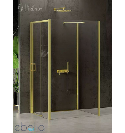 Kabina przyścienna 100x90 Prime Light Gold New Trendy (K-1494)