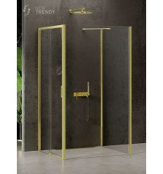 Kabina przyścienna 100x90 Prime Light Gold New Trendy (K-1494)