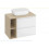 SET B685: Zestaw szafek z blatem i umywalką 80 biały/dąb Moduo (S801-442)