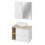 SET B685: Zestaw szafek z blatem i umywalką 80 biały/dąb Moduo (S801-442)