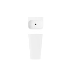 Stojąca umywalka akrylowa biała Corsan (MU5040)