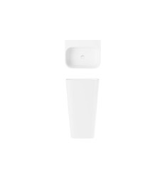 Stojąca umywalka akrylowa biała Corsan (MU5040)