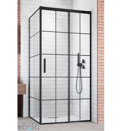 Kabina prysznicowa 100x70 Idea Black KDJ Factory Radaway (387040-54-55R + 387048-54-55L)