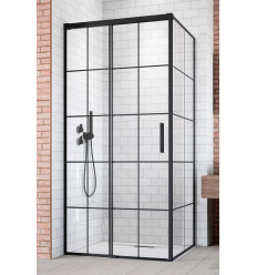 Kabina prysznicowa 100x70 Idea Black KDJ Factory Radaway (387040-54-55L + 387048-54-55R)