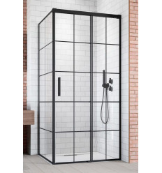 Kabina prysznicowa 100x70 Idea Black KDJ Factory Radaway (387040-54-55R + 387048-54-55L)