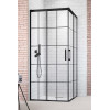 Kabina prysznicowa 80x80 Idea Black KDD Factory Radaway (387061-54-55L + 387061-54-55R)