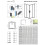 Kabina prysznicowa 80x80 Idea Black KDD Factory Radaway (387061-54-55L + 387061-54-55R)