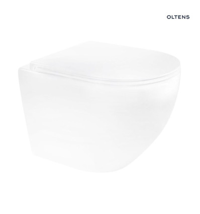 Zestaw miska WC wisząca PureRim z deską wolnoopadającą Ovan Slim Hamnes Oltens (42018000)