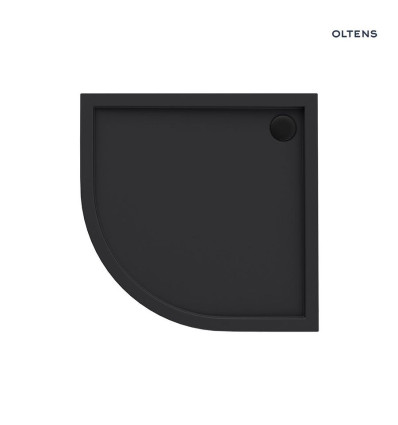 Brodzik 90x90 cm półokrągły akrylowy czarny mat Superior Oltens (16002300)