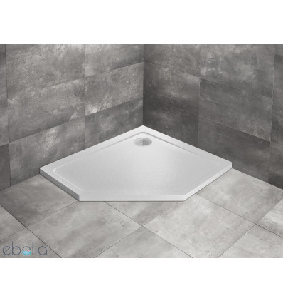Brodzik pięciokątny 100x80 Doros PT E Prawy Stone biały Radaway (SDRPT1080-01-04SR)