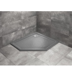 Brodzik pięciokątny 100x80 Doros PT E Prawy Stone antracytowy Radaway (SDRPT1080-01-64SR)