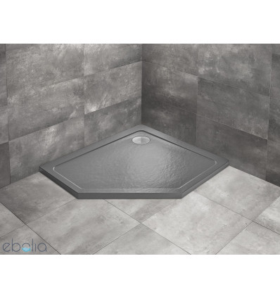Brodzik pięciokątny 100x80 Doros PT E Prawy Stone antracytowy Radaway (SDRPT1080-01-64SR)
