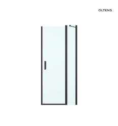 Drzwi prysznicowe 80 cm wnękowe czarny mat/szkło przezroczyste Verdal Oltens (21203300)